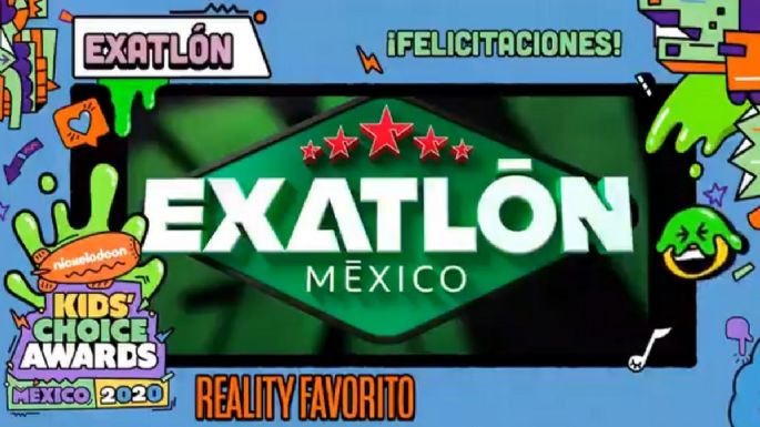 Exatlón 2020 gana ‘Reality Favorito’ en los Kids Choice Awards