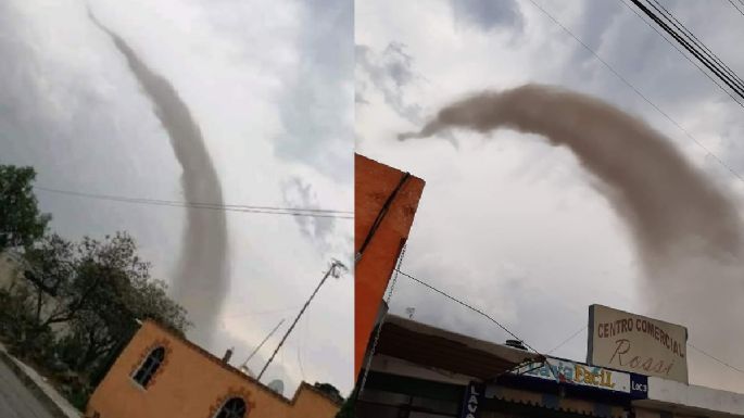Extraño tornado y granizo gigante en Hidalgo dejan vídeo viral