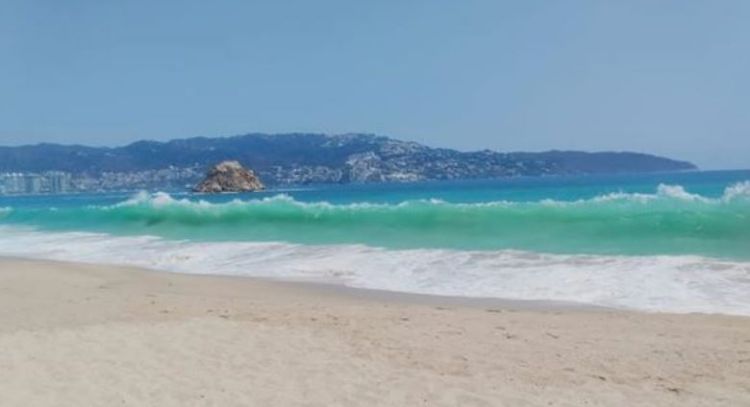 No es el Caribe: Playas de Acapulco lucen limpias durante la cuarentena