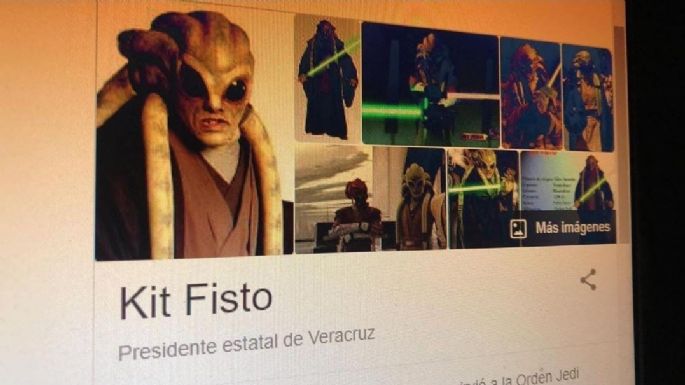 Kit Fisto: Maestro Jedi y... ¿Gobernador de Veracruz? Así lo muestran Google y Wikipedia