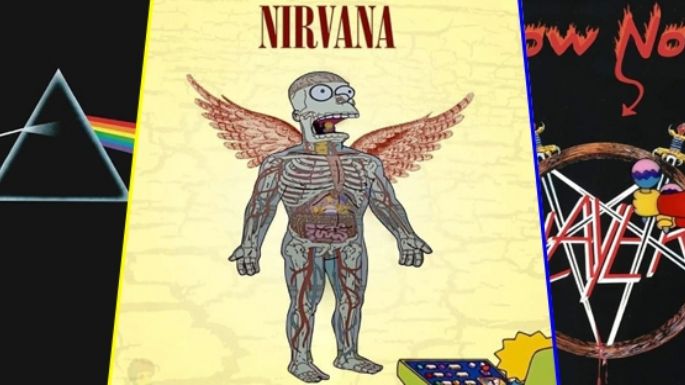 Los Simpson llegan a las portadas de rock de tus discos favoritos