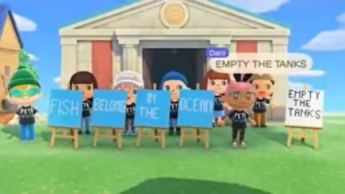 PETA protesta en Animal Crossing