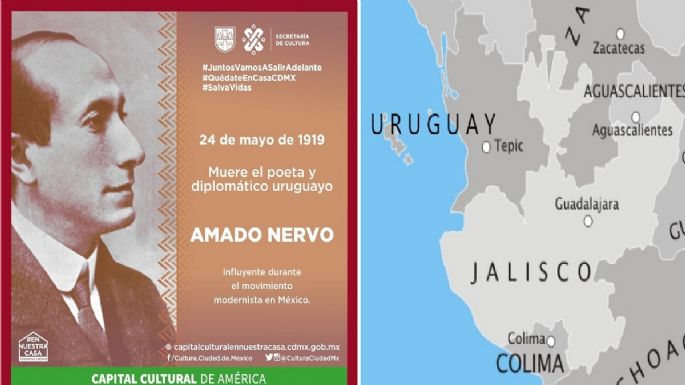 Amado Nervo era uruguayo según la cuenta de cultura de la CDMX
