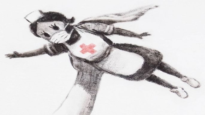 Banksy le rinde un homenaje a médicos y enfermeras