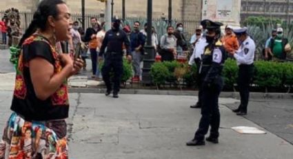 Policías de la CDMX tiran mercancía a Lady Tacos de Canasta VIDEO