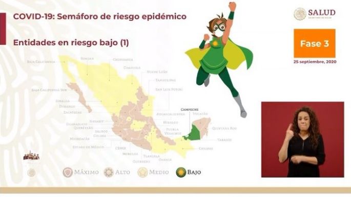 Campeche es el primer estado en pasar a color verde de Semáforo Epidemiológico