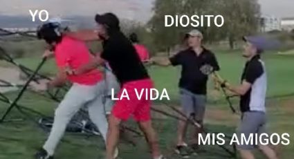 VIDEO VIRAL: Pelea en campo de golf en Querétaro se vuelve blanco de burlas y MEMES