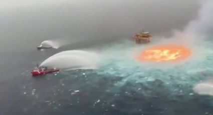 VIDEO VIRAL: Así fue el INCENDIO en un ducto submarino de Pemex en el Golfo de México