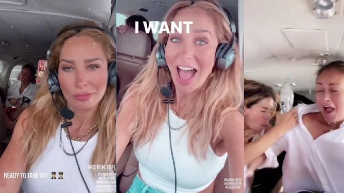 Geraldine Bazán maneja una avioneta y da un susto de MUERTE a sus amigas (VIDEO)