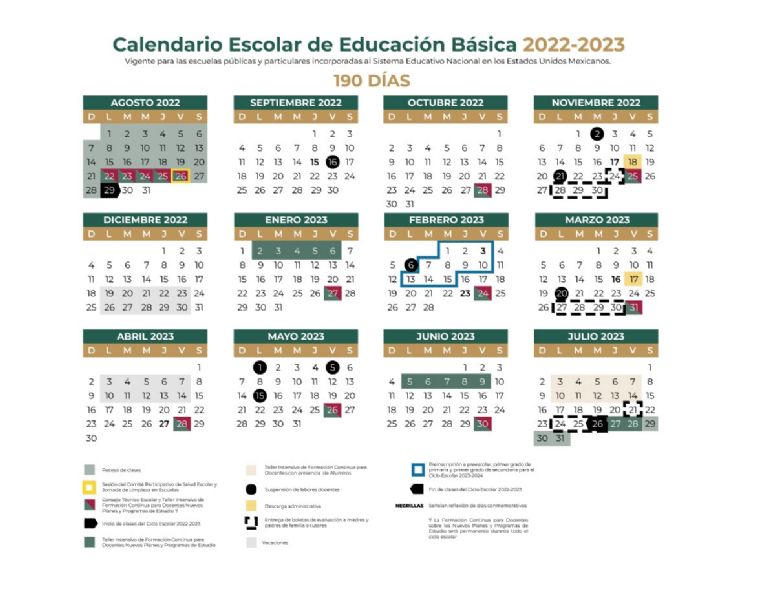 Calendario 2022-2023 SEP