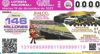 Lotería Nacional: Estos son los premios del sorteo especial de bienes confiscados