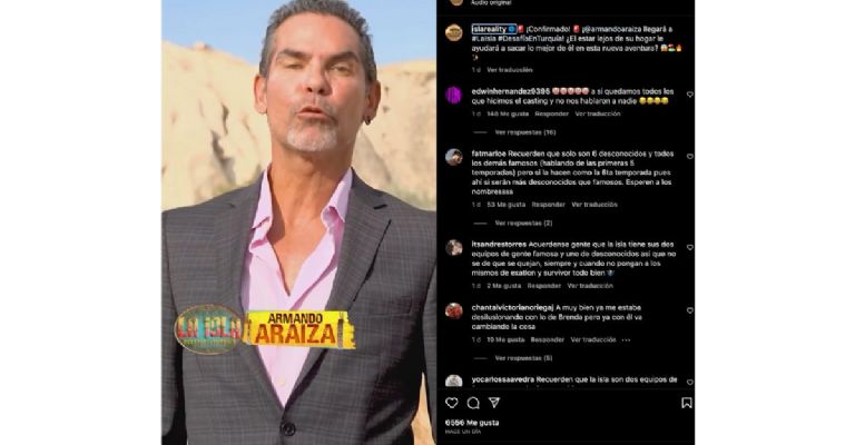 Armando Araiza es uno de los participantes confirmados de La Isla el reality show de TV Azteca