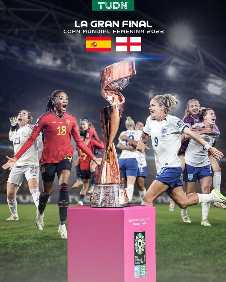 La contienda entre España y Inglaterra es el plato fuerte de la gran final del Mundial Femenil 2023. Te decimos dónde ver este emocionante enfrentamiento.