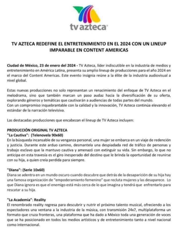 ¿Cuáles programas estarán en TV Azteca en 2024, pero son una copia de Televisa?