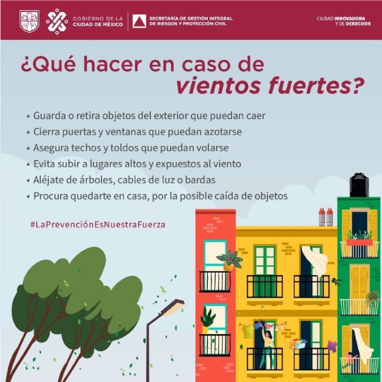 recomendaciones para los vientos fuertes en la cdmx