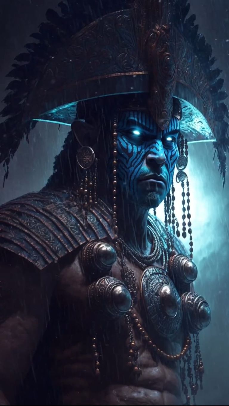 Tlaloc, dios mexica de la lluvia, representado por una Inteligencia artificial