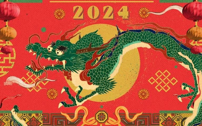 El color rojo simboliza la energía positiva y la prosperidad durante las celebraciones del Año Nuevo Chino 2024.