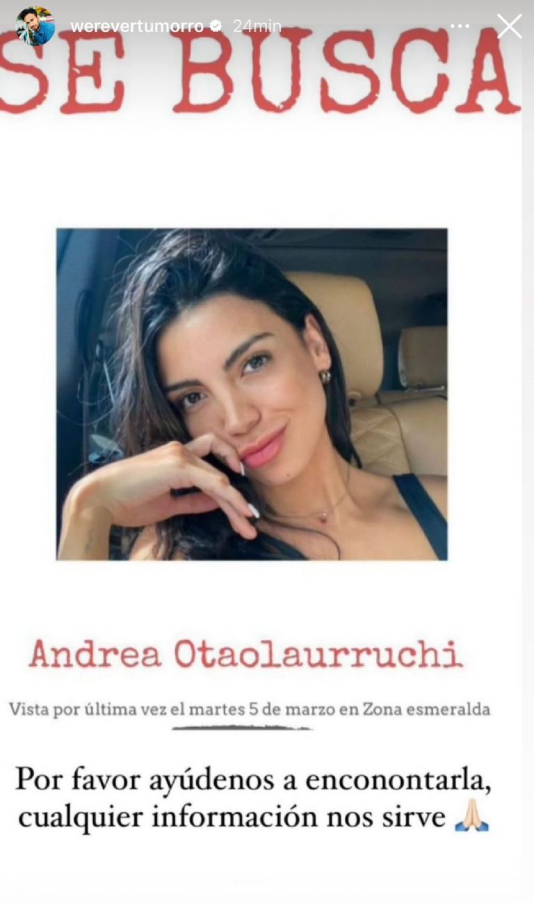 La comunidad sigue con atención el caso de la desaparición de Andrea Otaolaurruchi famosa por su participación en Acapulco Shore