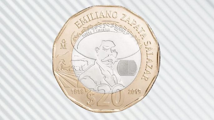 ¿Cuál es la moneda de 20 pesos de Emiliano Zapata por la que pagan 1,000,000?