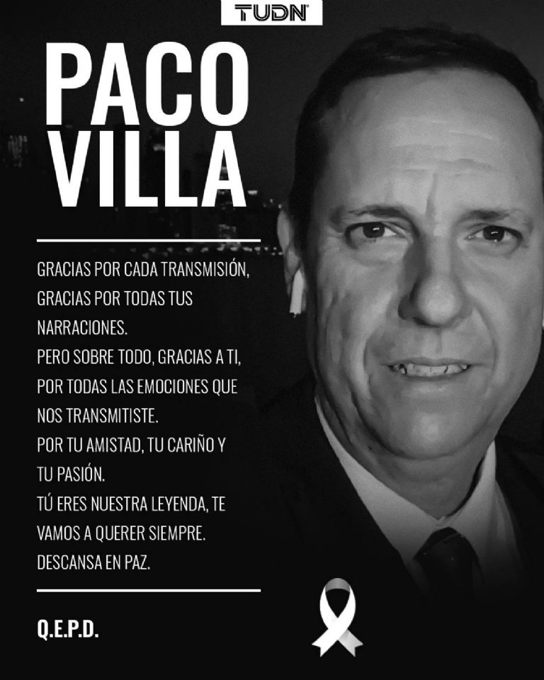 Murió Paco Villa comentarista de TUDN