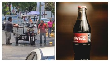 ¿La Coca Cola sirve para apagar el fuego? Hombre apaga incendio con su refresco | VIDEO