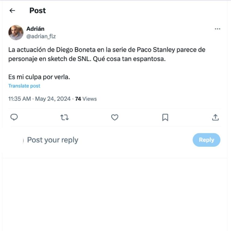 critican a diego boneta por su actuacion como jorge gil en la serie de paco stanley