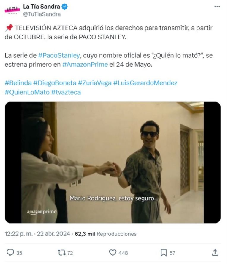 Se reveló que TV Azteca transmitirá la polémica serie ¿Quién lo mató?