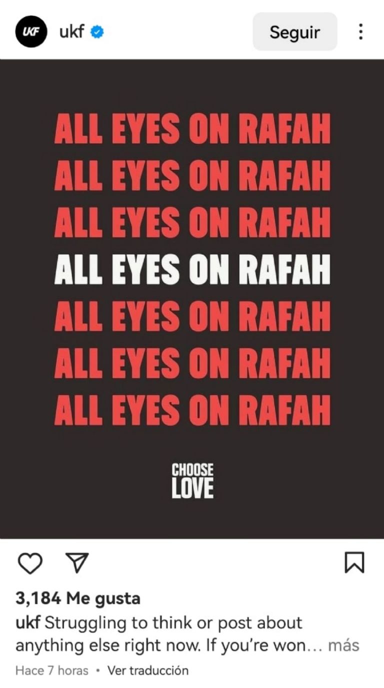 All eyes on rafah se hace viral en las redes