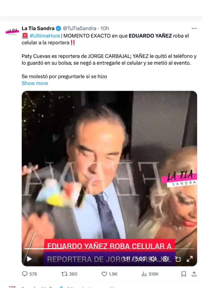 eduardo yañez responde tras su agresion contra una reportera a la que le quito el celular por preguntarle de religion