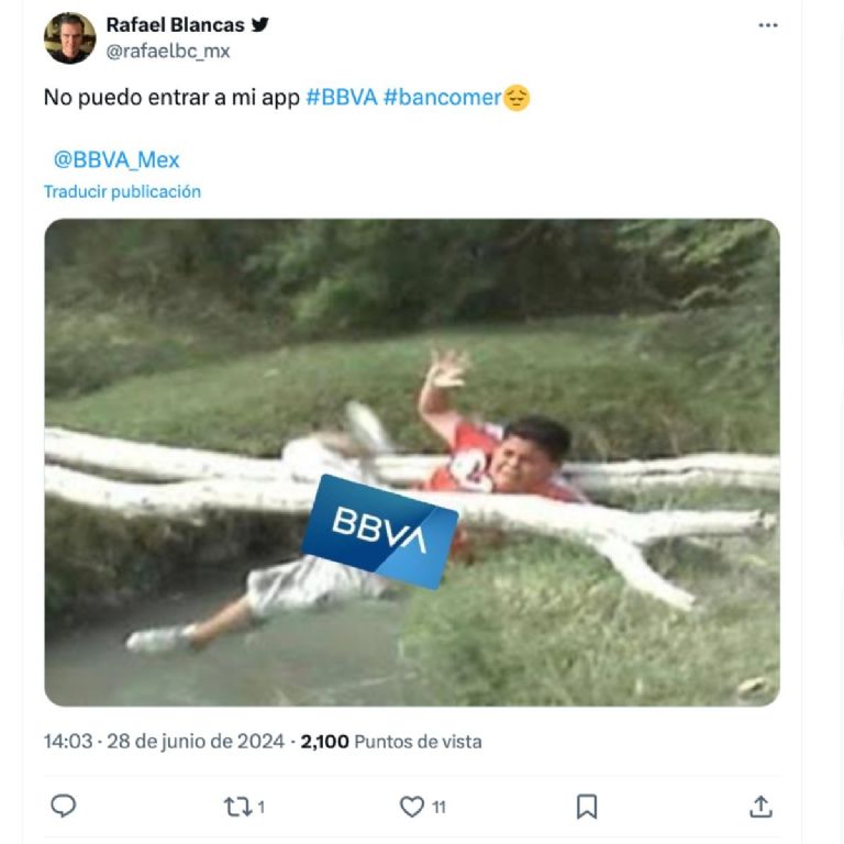 bbva se cayo el 28 de junio y los mexicanos respondieron con memes