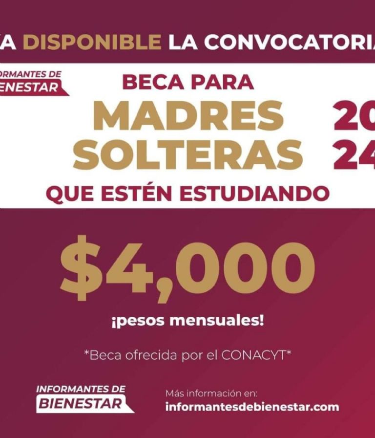 Apoyo para las madres solteras estudiantes de 4 mil pesos