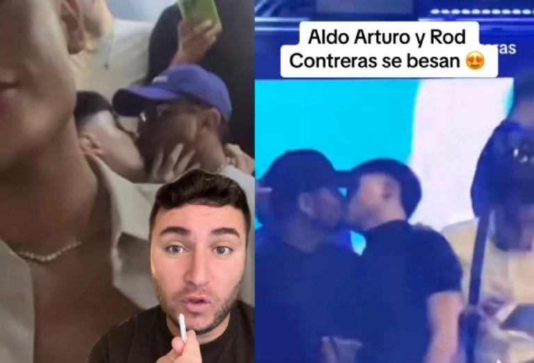 Aldo Arturo y Rod Contreras se besan en un antro