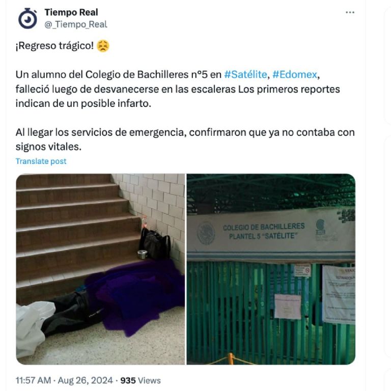 esto fue lo que paso el lunes 26 de agosto en el bachilleres 5 de satelite