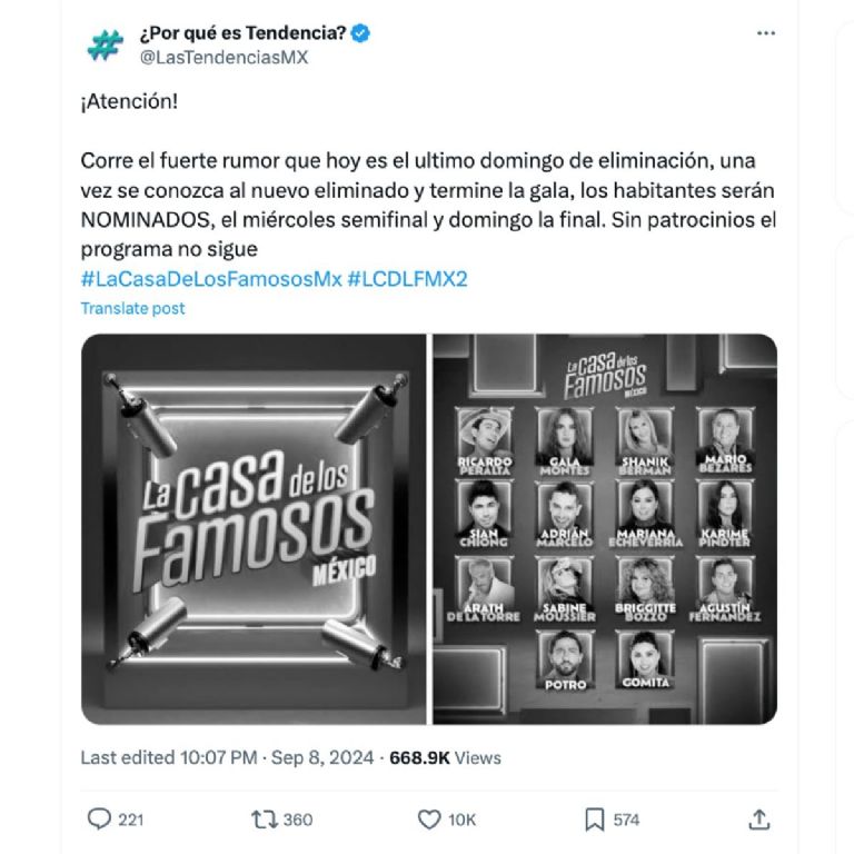 que dia es el final de la casa de los famosos mexico