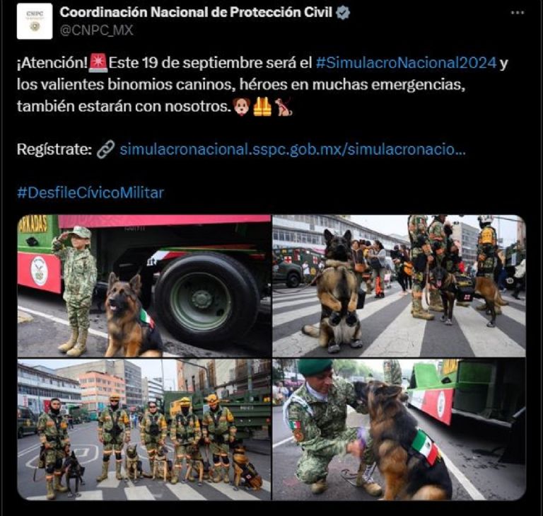 Simulacro Nacional 2024 recomendaciones de Protección Civil