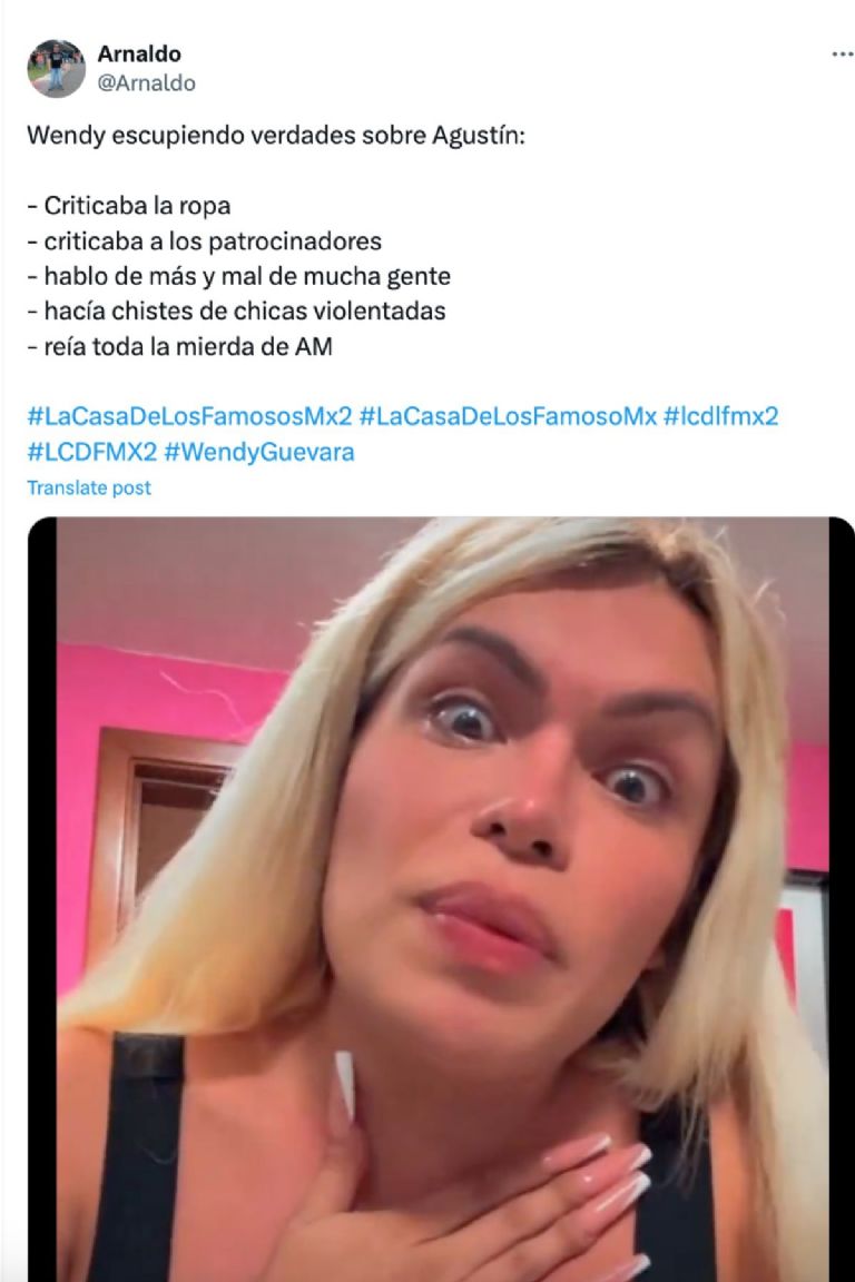 wendy asegura que la produccion de la casa de los famosos quiere encubrir a agustin