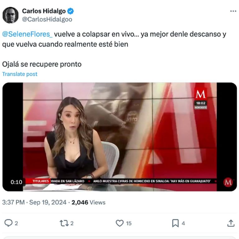 quien es selene flores la conductora que se desmayo en milenio