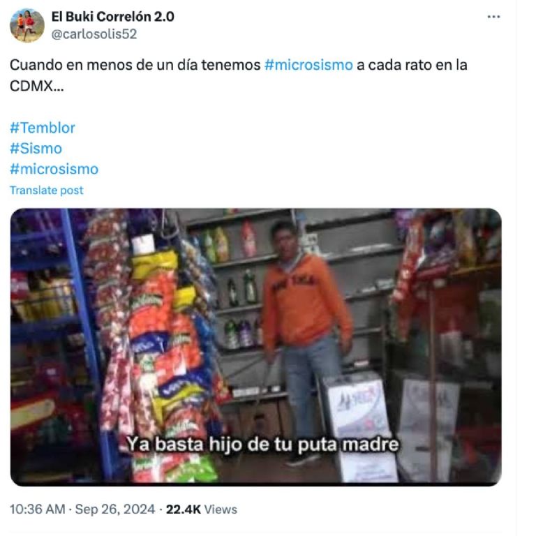 memes de los microsismos del 26 de septiembre en la ciudad de mexico