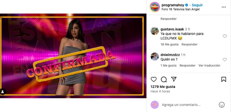 Caeli es confirmada por Televisa en Las Estrellas Bailan en Hoy