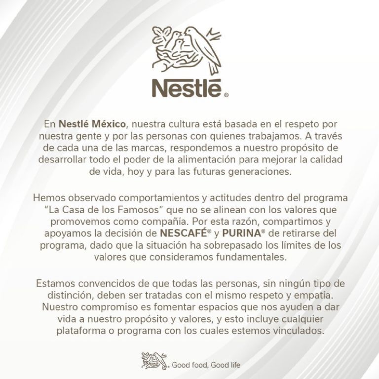 Nestlé y las marcas que salieron de La Casa de los Famosos