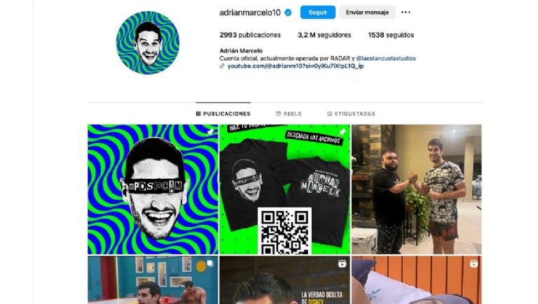 adrian marcelo sube sus seguidores en instagram a pesar de haber salido de la casa de los famosos 