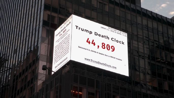 Instalan 'Reloj de la Muerte' para evidenciar a Trump