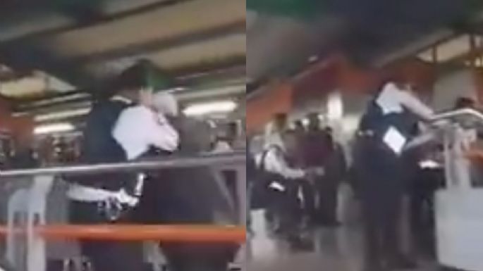 Vagoneros ebrios golpean a polícias del Metro: VIDEO