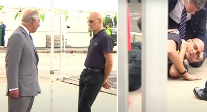Vendedor se desmaya frente al Príncipe Carlos (VIDEO)