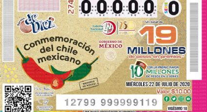 Lotería Nacional celebra al Chile Mexicano con un billete