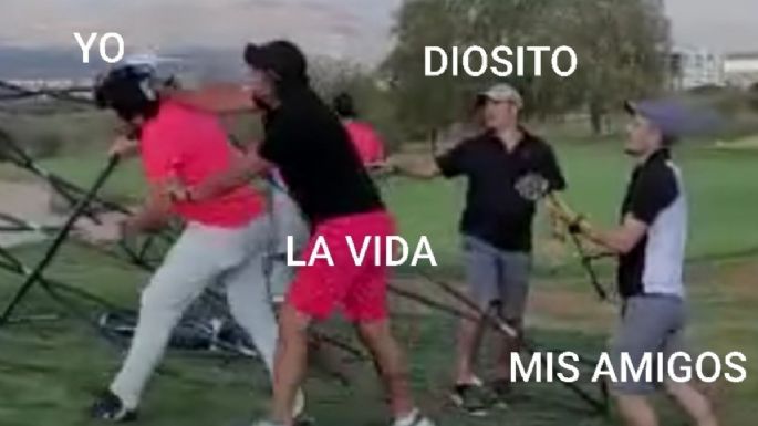VIDEO VIRAL: Pelea en campo de golf en Querétaro se vuelve blanco de burlas y MEMES