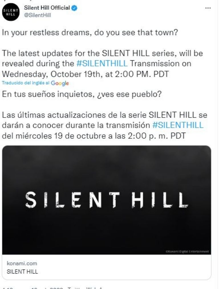 silent hill nuevo anuncio