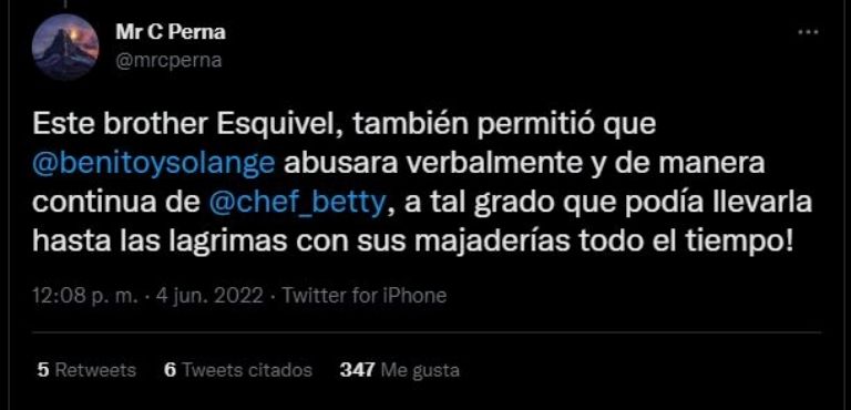 MasterChef Mexico chef Herrera Betty bullying Pedro sola ventaneando