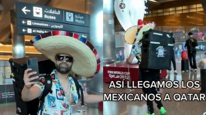 Mexicano llega al Mundial 2022 en Qatar como BOCINERO del metro | VIDEO