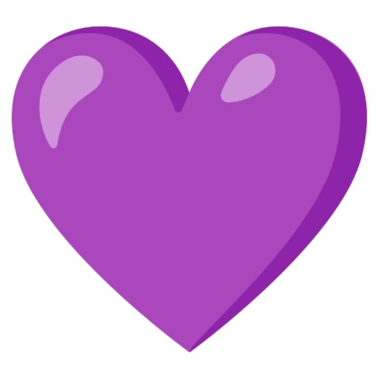 WhatsApp corazón violeta emoji